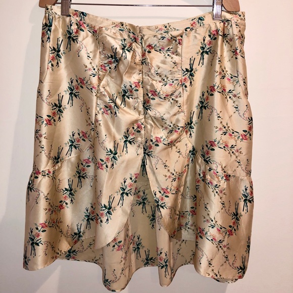Cynthia Rowley Asymmetrical Silk Floral Skirt - Picture 3 of 6